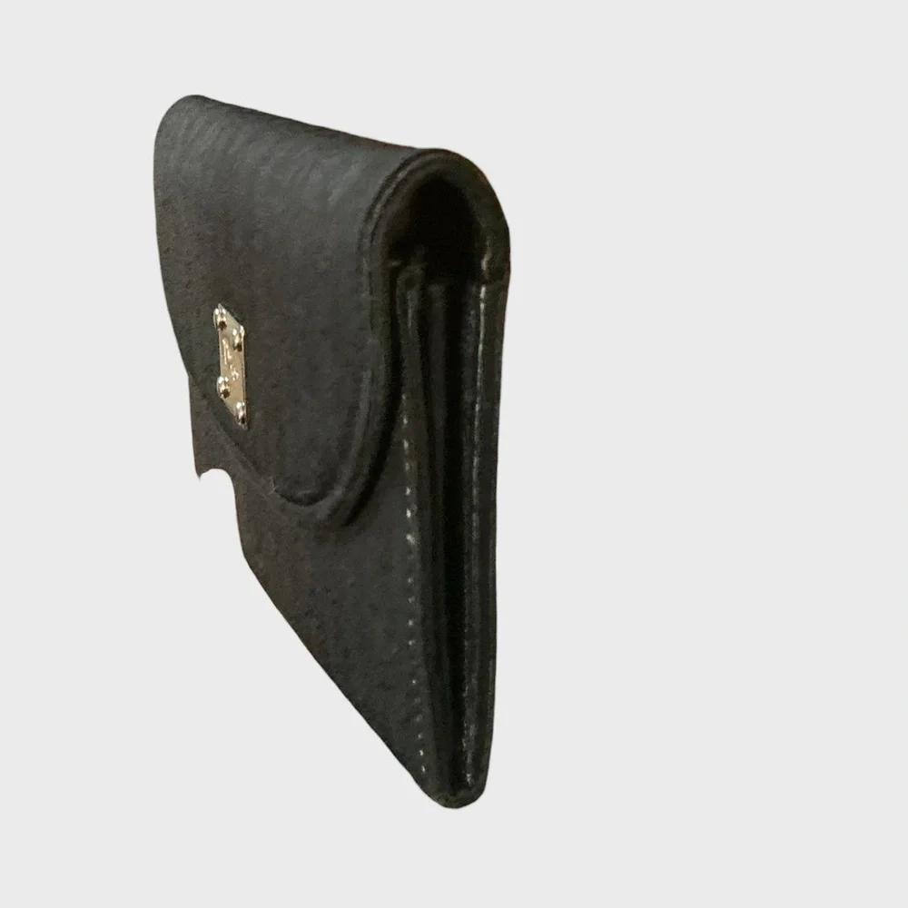 Christian Dior Oblique Canvas Continental Wallet Black Authentic